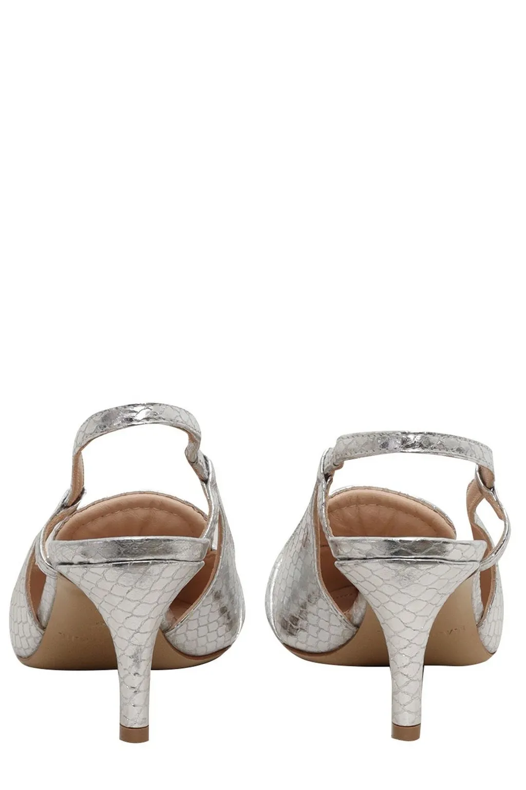 P.A.R.O.S.H. Embossed Pointed-Toe Slingback Pumps