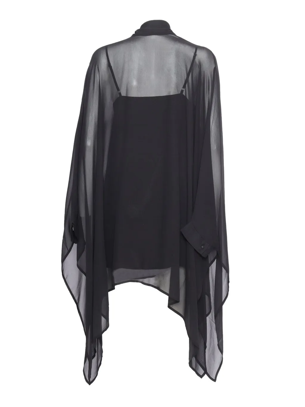 P.A.R.O.S.H. Tied-Fasten Semi Sheer Blouse