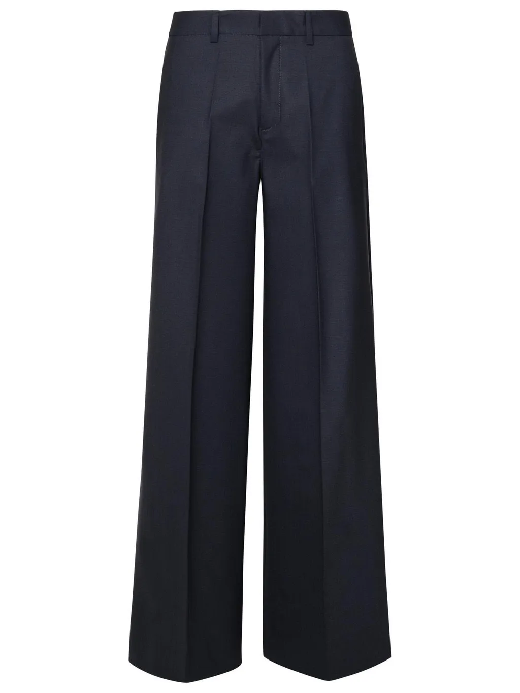 Parosh Lillie Pressed Crease Wide-Leg Pants