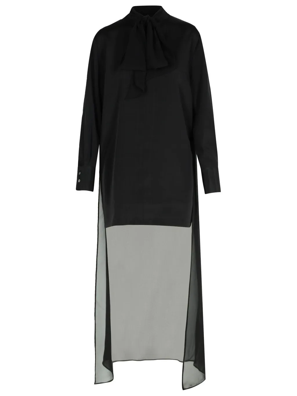 P.A.R.O.S.H. Soiree Sheer Detailed Long-Sleeve Dress