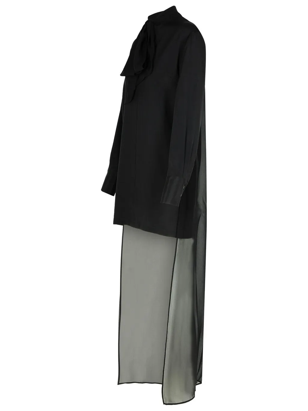 P.A.R.O.S.H. Soiree Sheer Detailed Long-Sleeve Dress