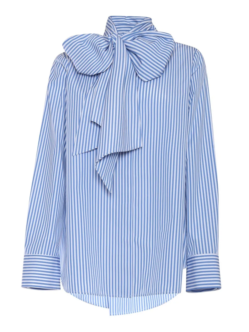 P.A.R.O.S.H. Striped Tied-Neck Shirt