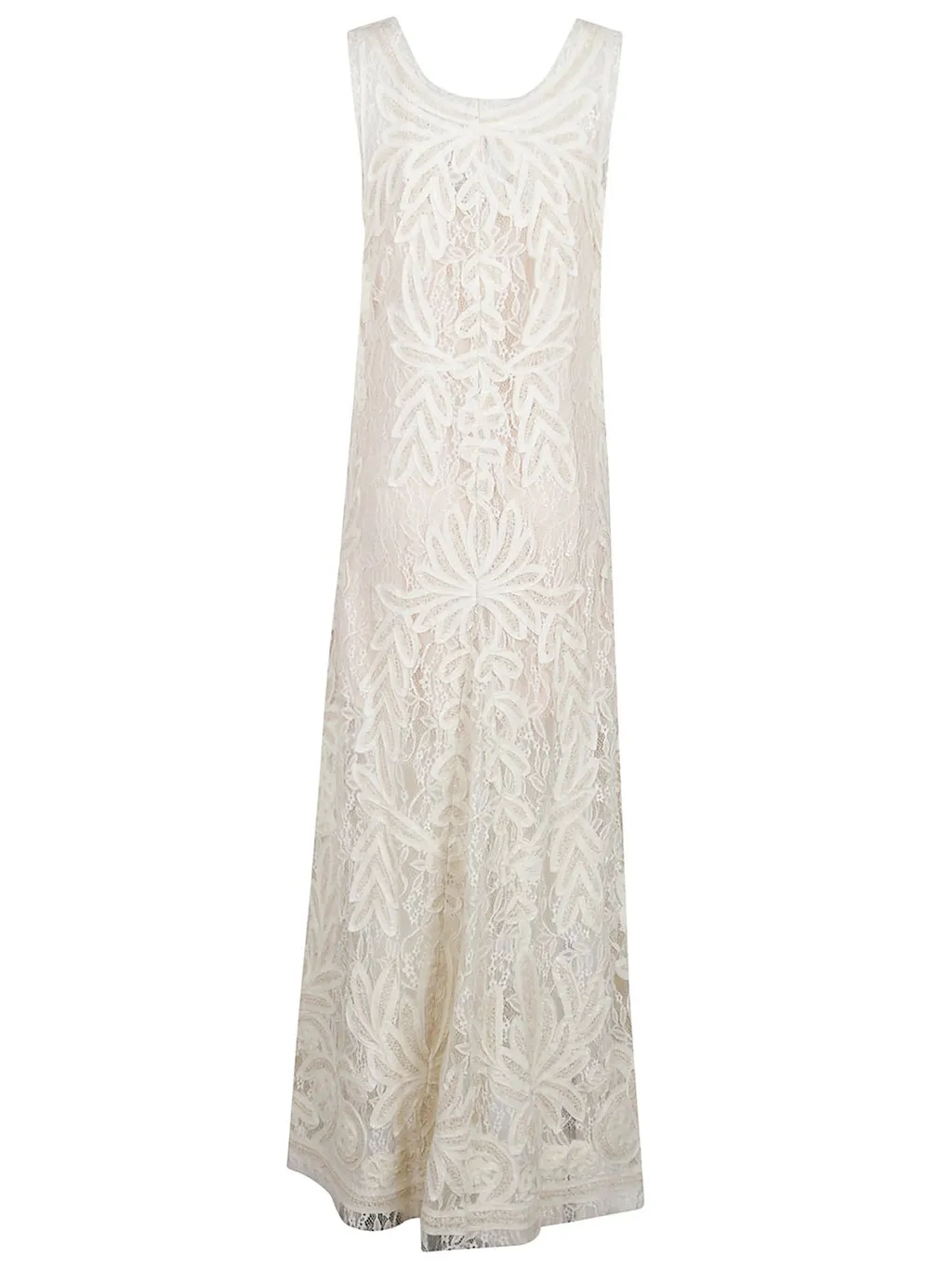 P.A.R.O.S.H. Floral Lace Maxi Dress
