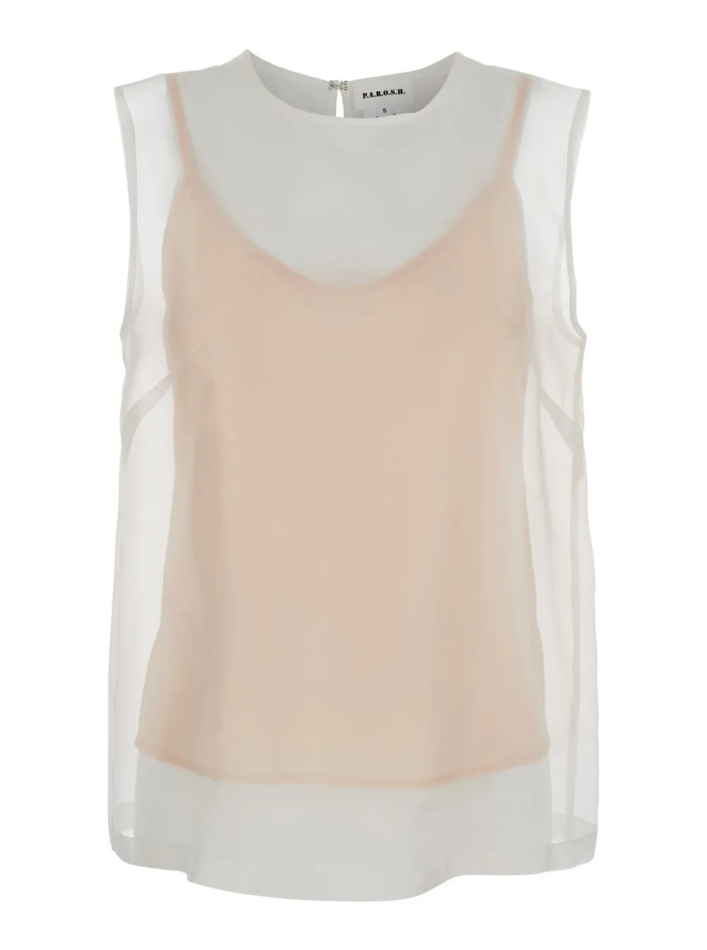 P.A.R.O.S.H. Semi-Sheer Sleeveless Top