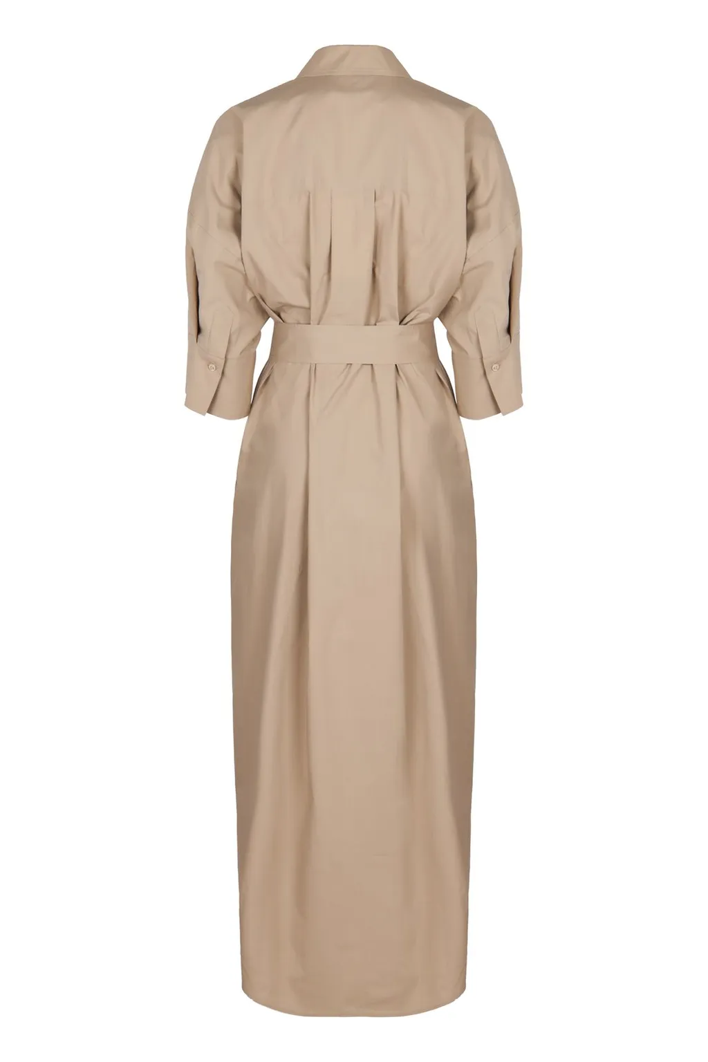 P.A.R.O.S.H. Short Sleeved Belted Waist Shirt Dress