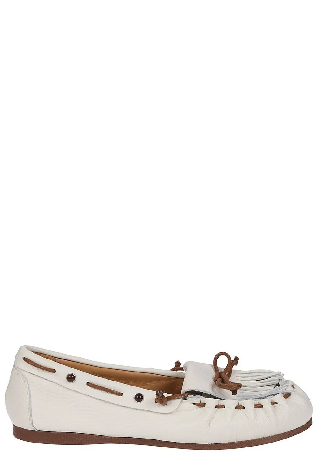 P.A.R.O.S.H. Bow Detailed Fringed Loafers