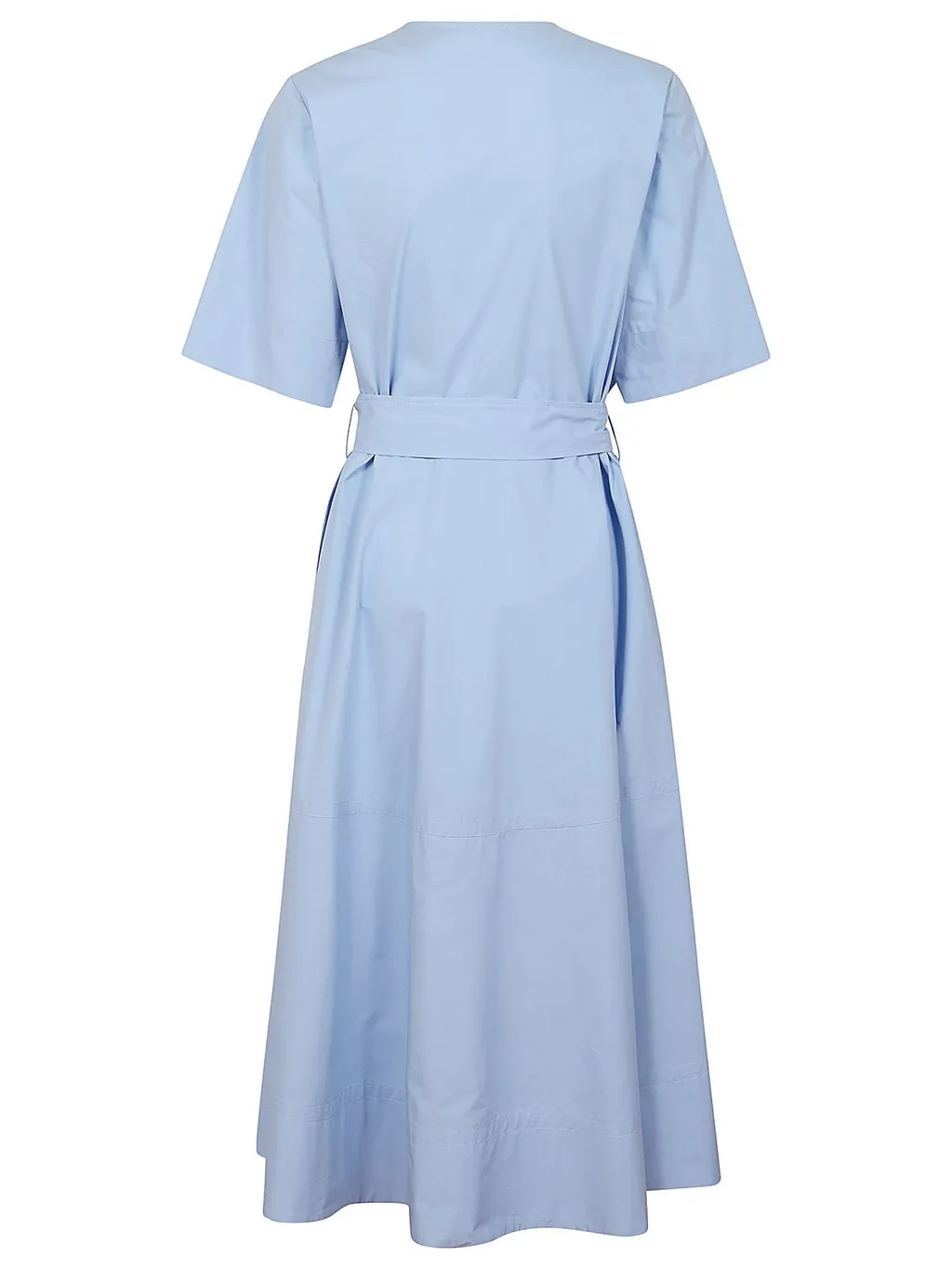 P.A.R.O.S.H. V-Neck Tied-Waist Midi Dress