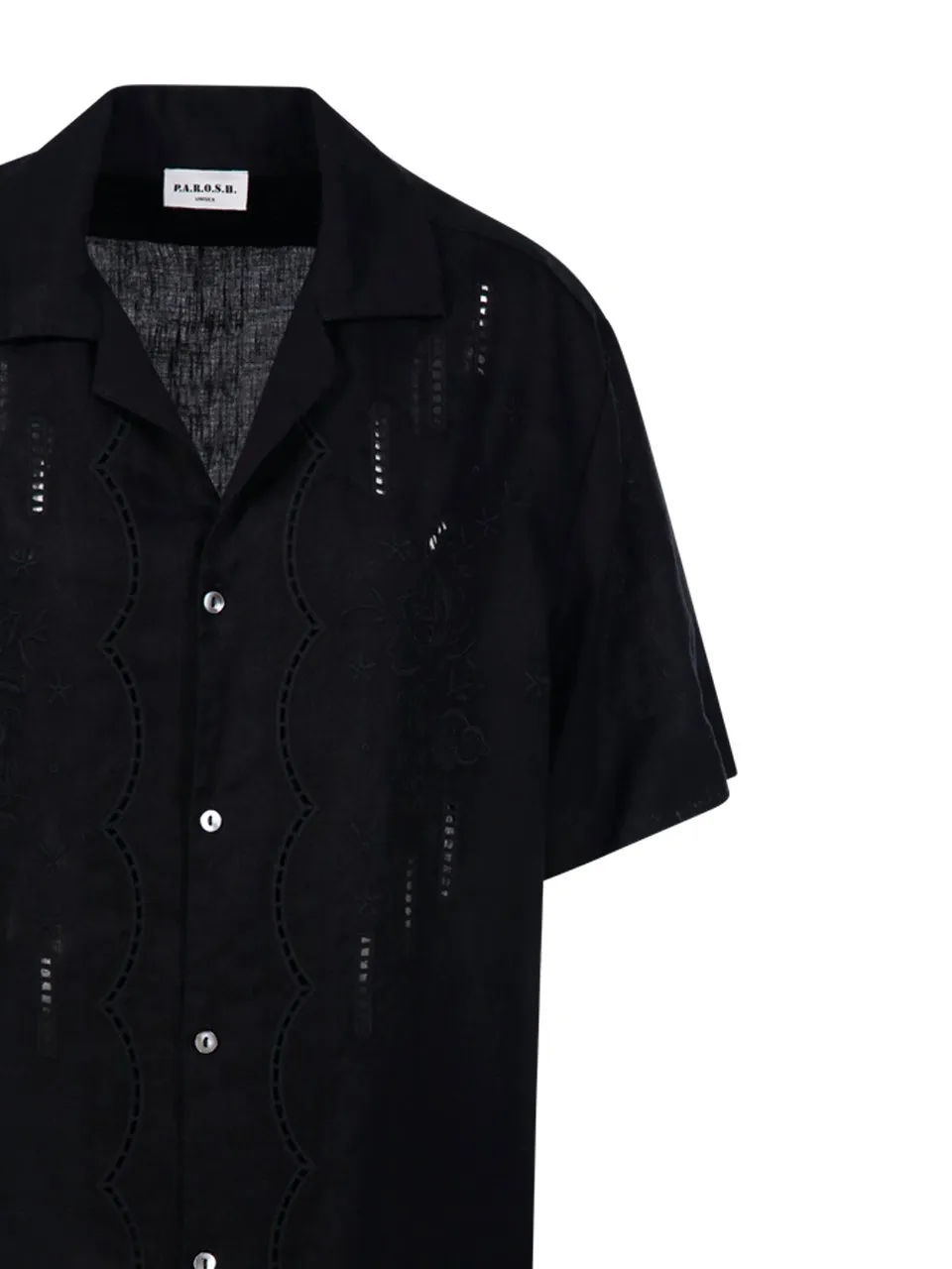 P.A.R.O.S.H. Floral Embroidered Oversized Shirt