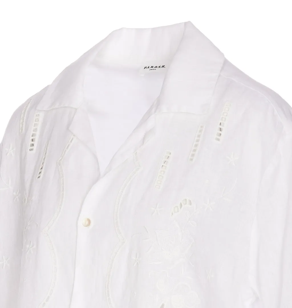 P.A.R.O.S.H. Floral Embroidered Oversized Shirt