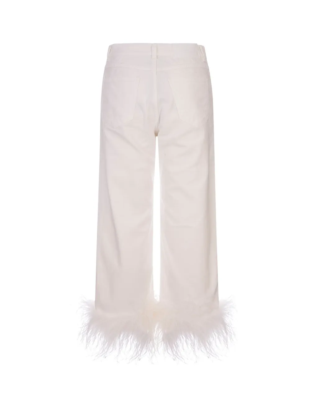P.A.R.O.S.H. High-Waist Embellished Trim Jeans