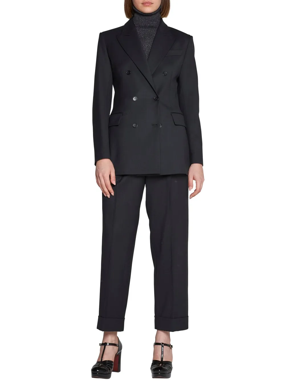 P.A.R.O.S.H. Paperbag Waist Straight Leg Trousers
