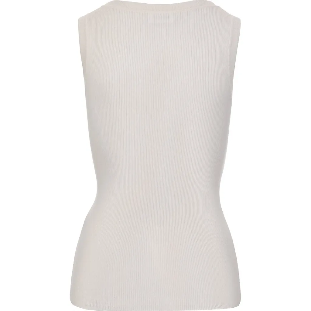 P.A.R.O.S.H. Scoop Neck Fine Ribbed Top
