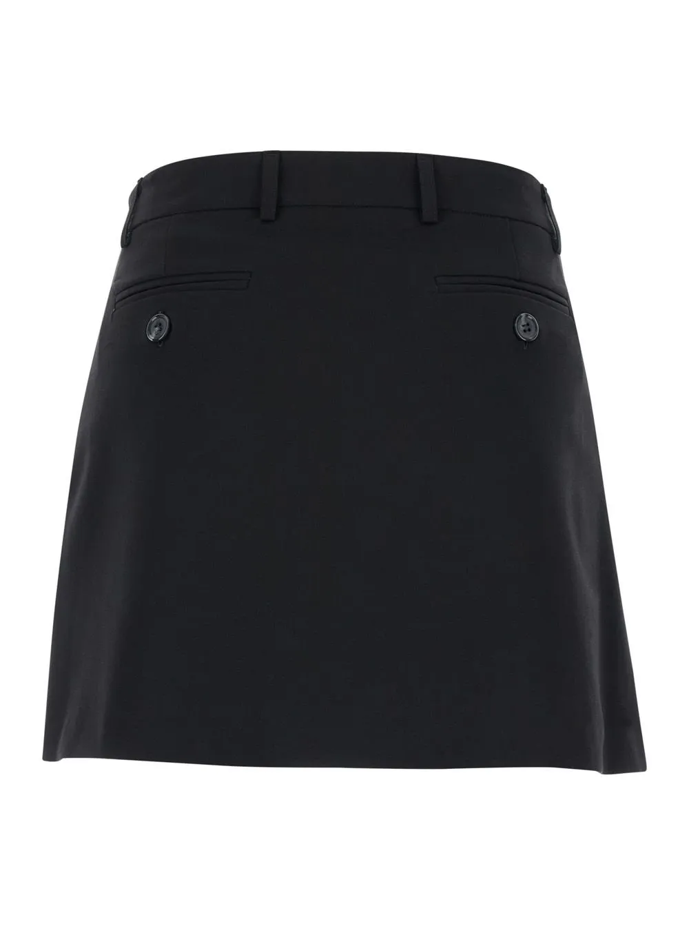 Plain Pleated Miniskirt