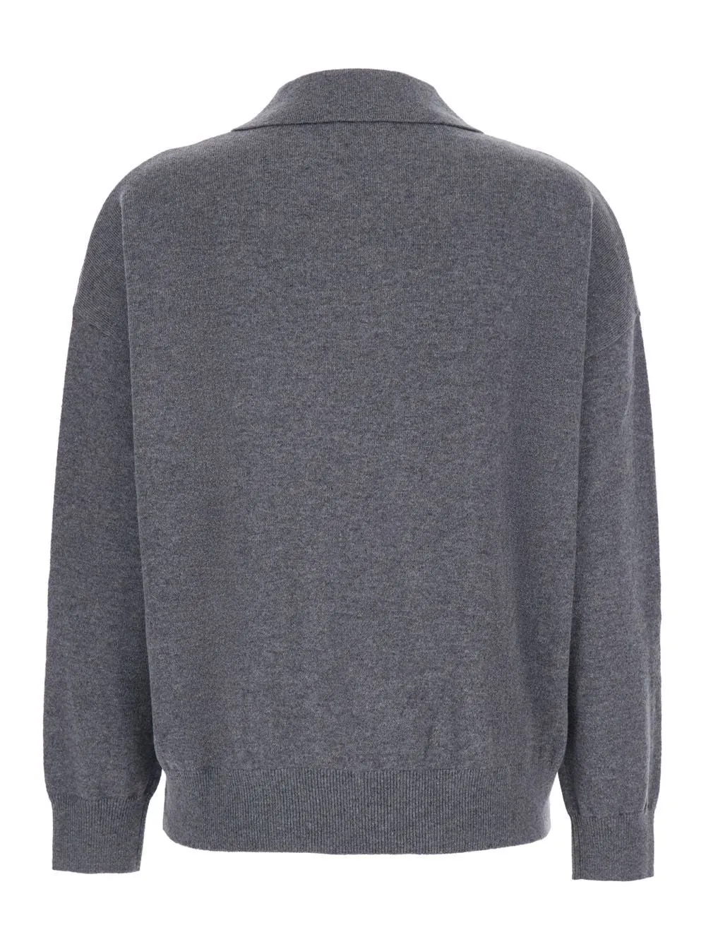 Plain Polo Collar Cashmere Knitwear