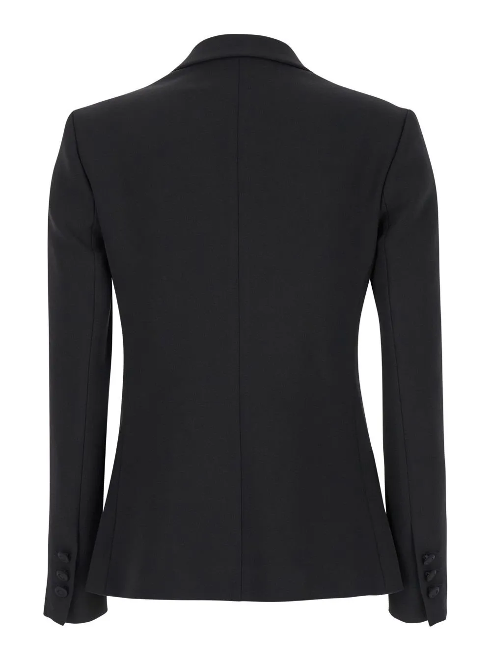 Plain Double-Breasted Peak Lapel Jacket
