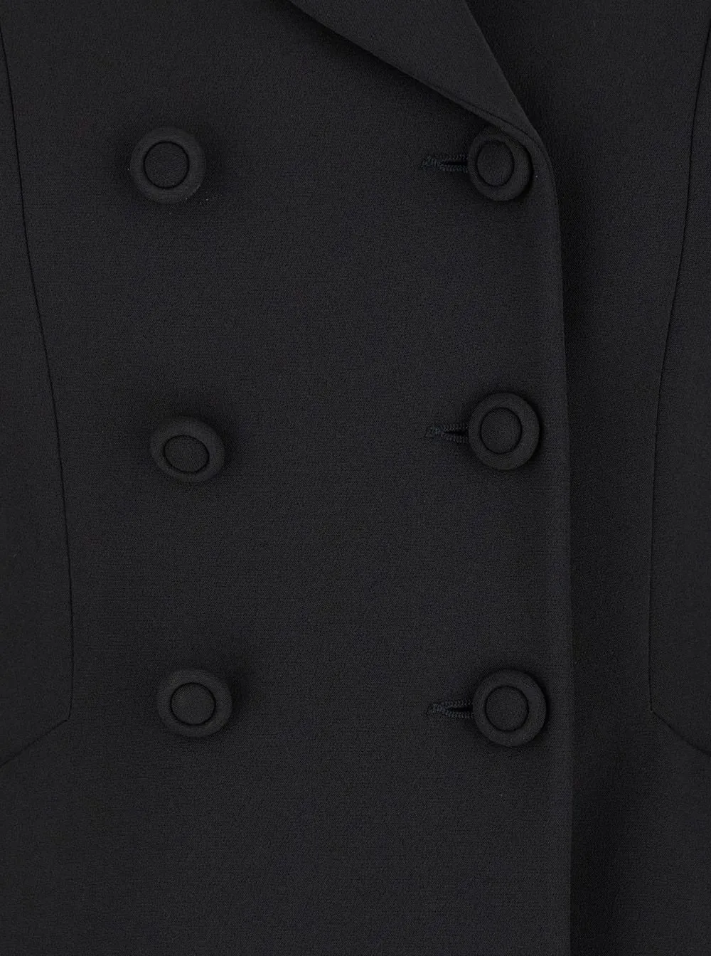 Plain Double-Breasted Peak Lapel Jacket