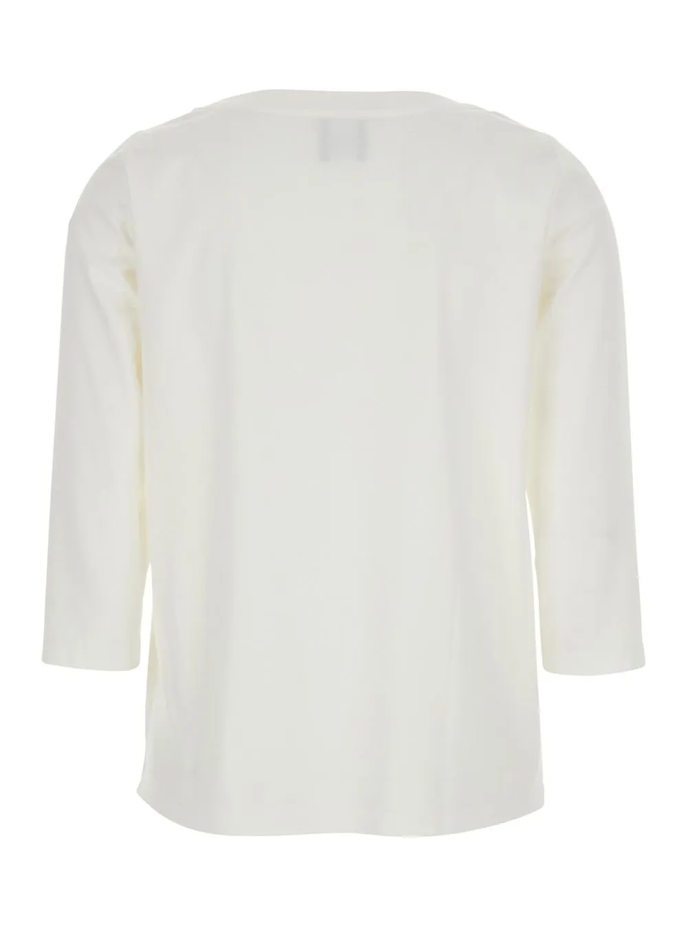 Plain Boat Neck Three-Quarter Sleeve Top