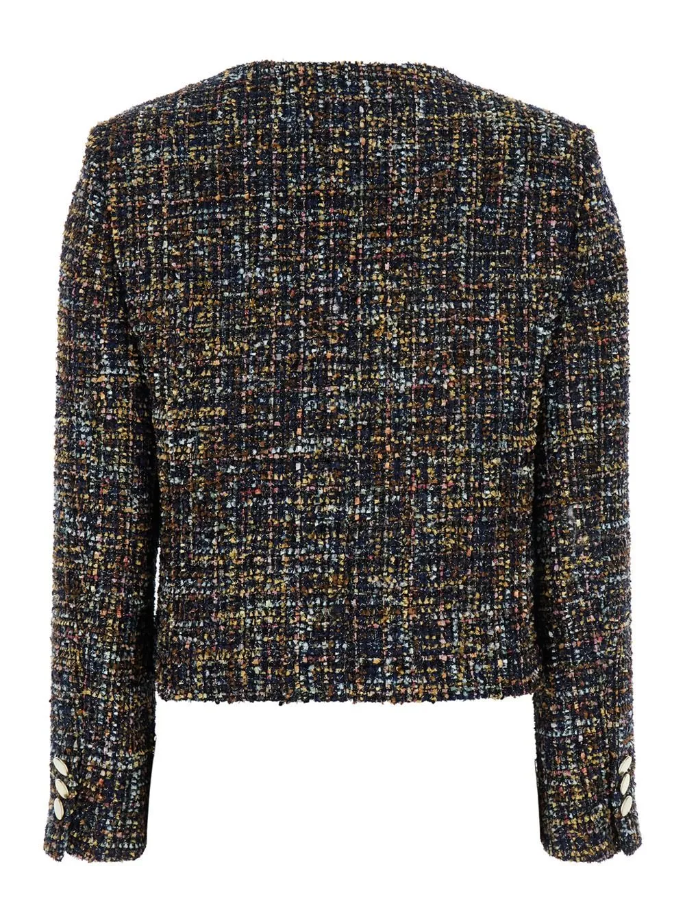 Plain Tweed Buttoned Jacket