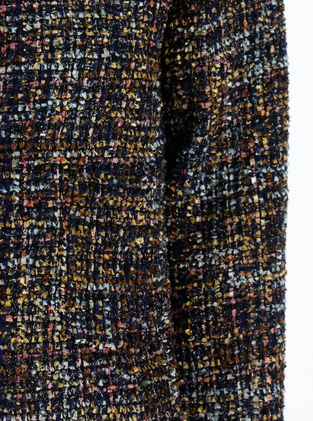 Plain Tweed Buttoned Jacket
