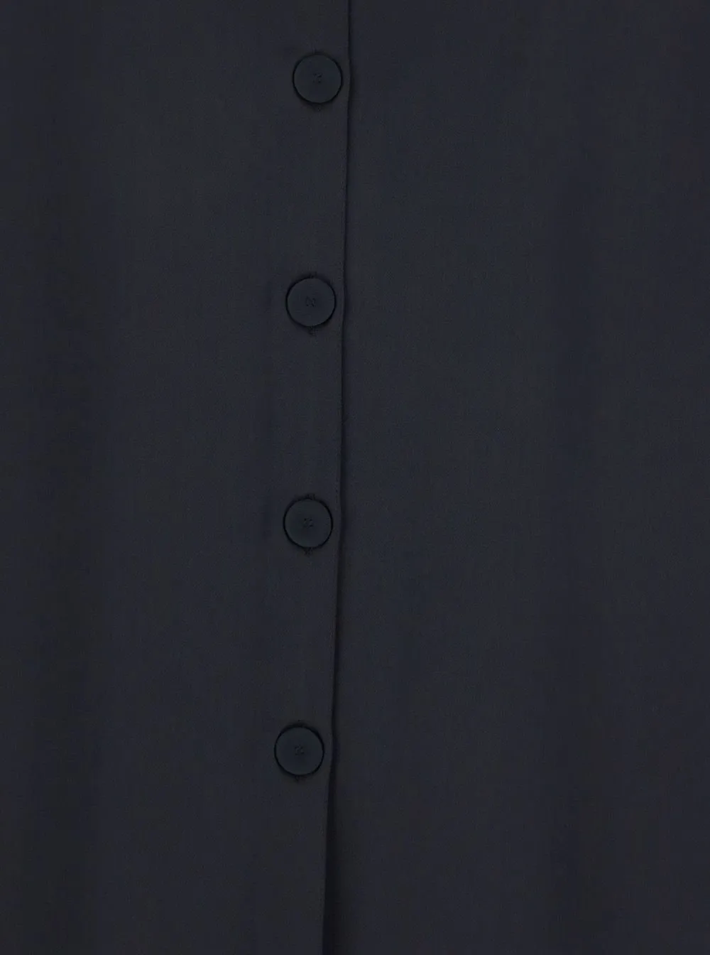 Plain Button-Front Three-Quarter Sleeve Top