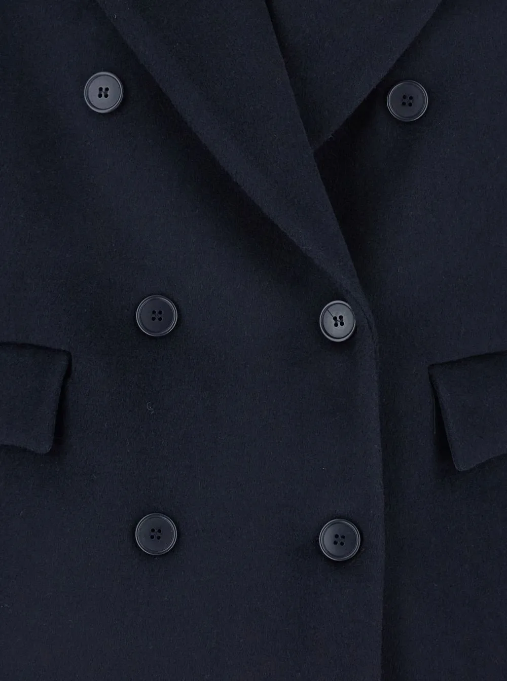 Plain Double-Breasted Coat
