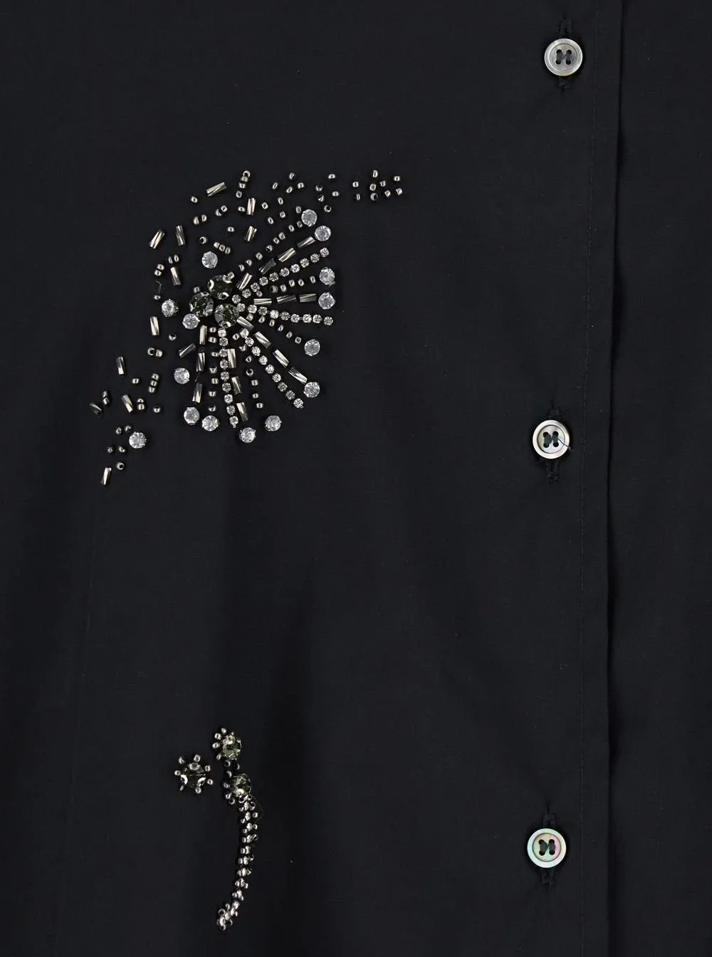 Plain Rhinestone Embellished Shirt
