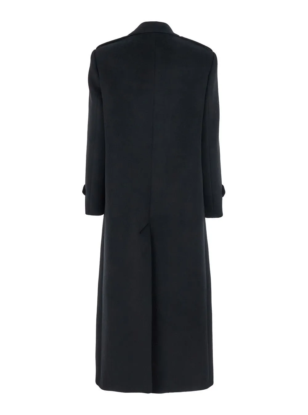 Plain Double-Breasted Coat