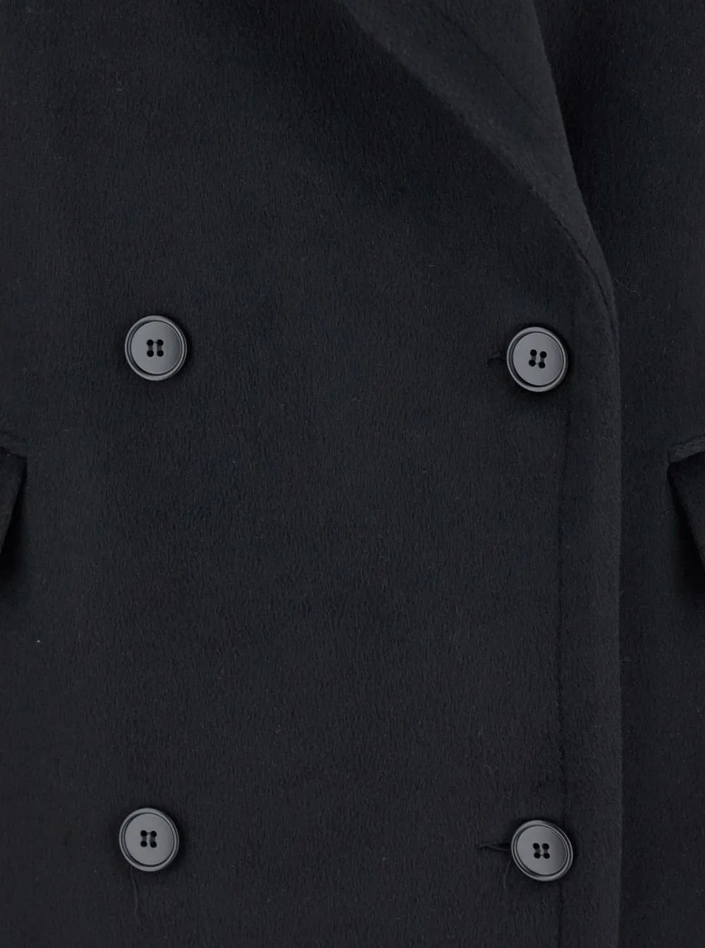 Plain Double-Breasted Coat