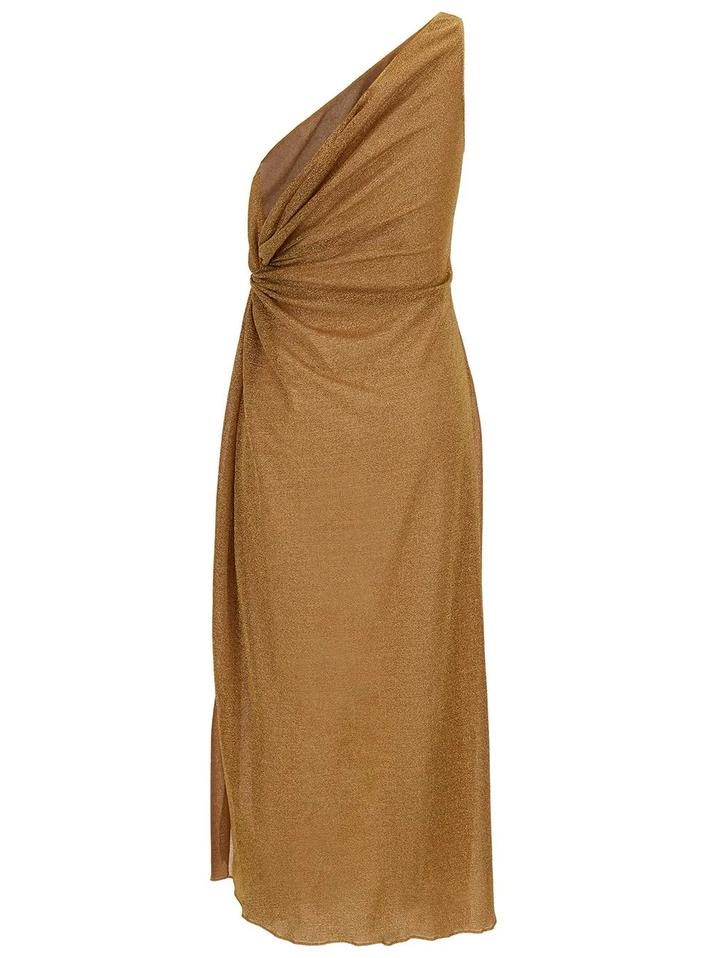 OsÉRee LumiÈRe One-Shoulder Asymmetric Sleeveless Dress