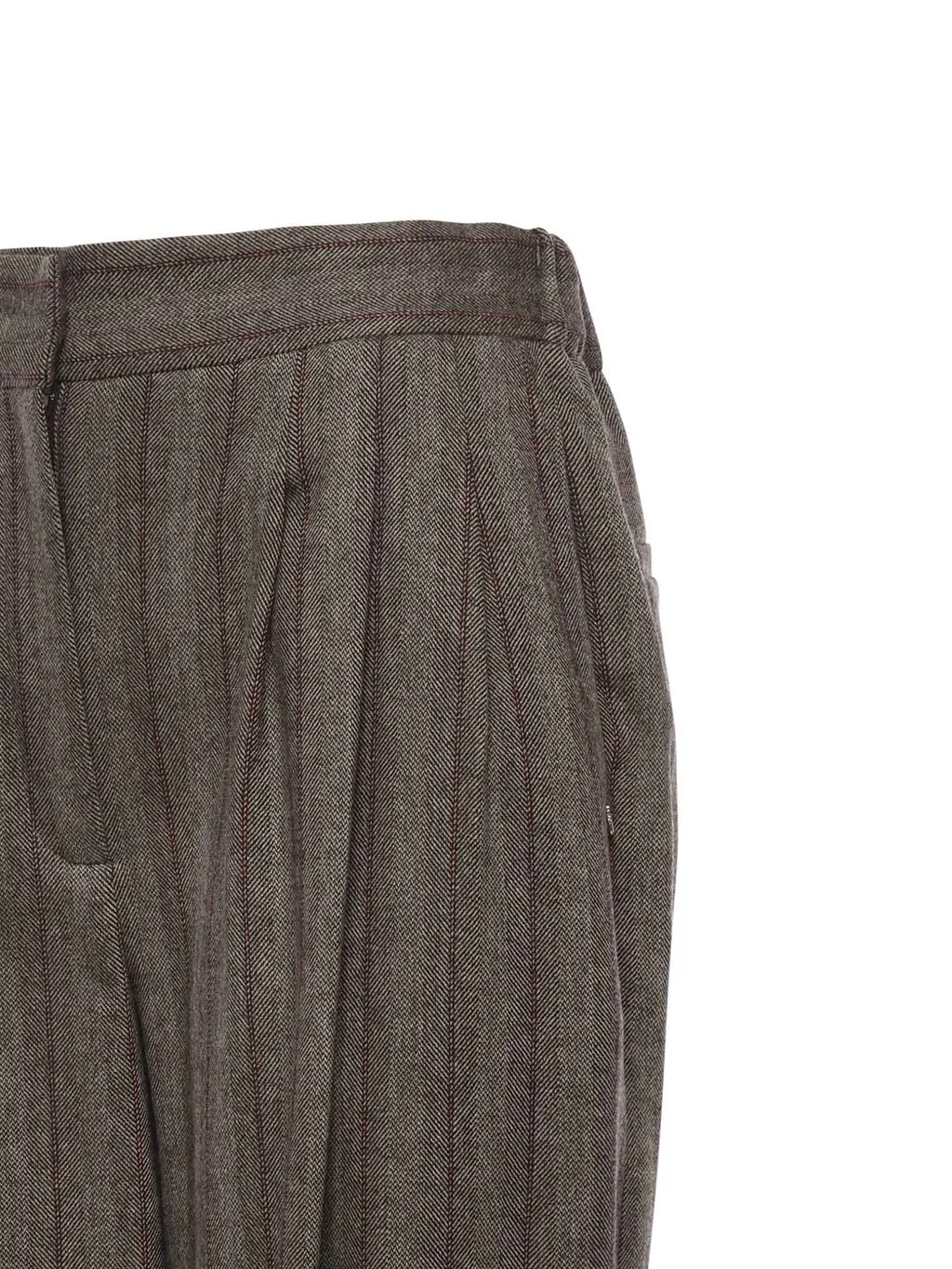 Ottod'ame Pinstripe Wide-Leg Pants