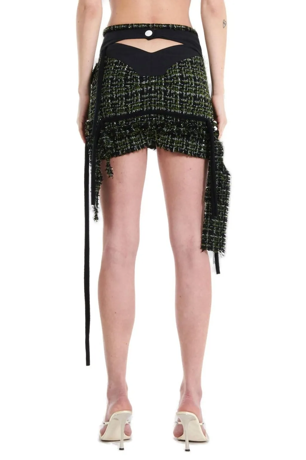 Ottolinger Deconstructed Raw-Cut Hem Mini Skirt