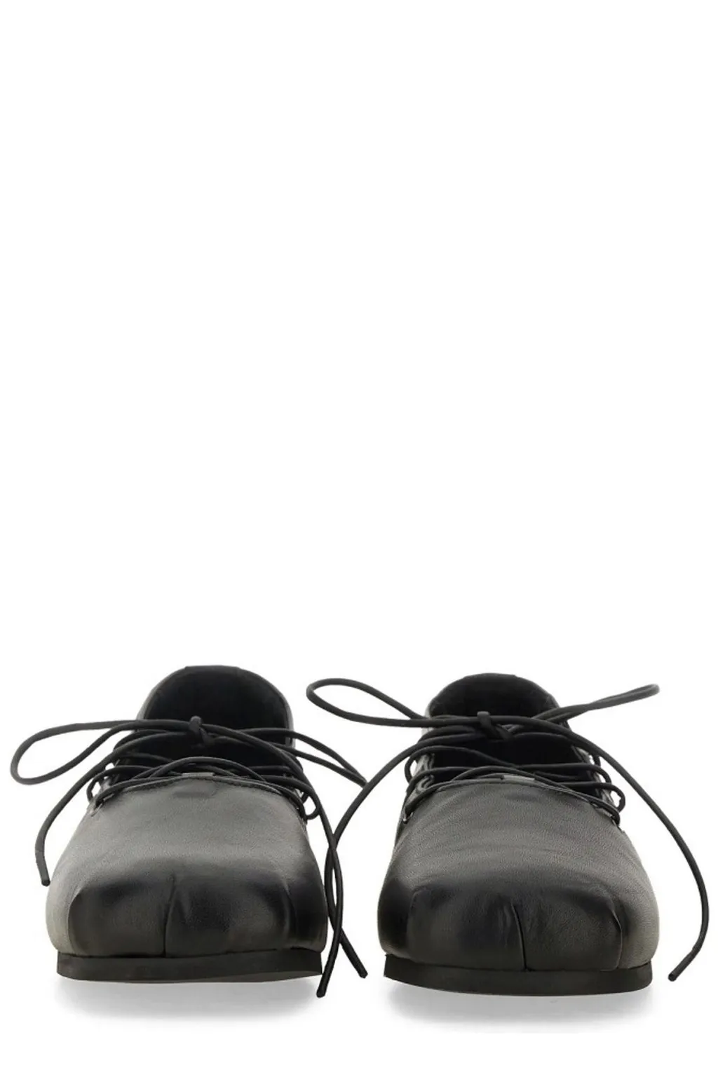 Our Legacy Square-Toe Lace-Up Ballerina Flats