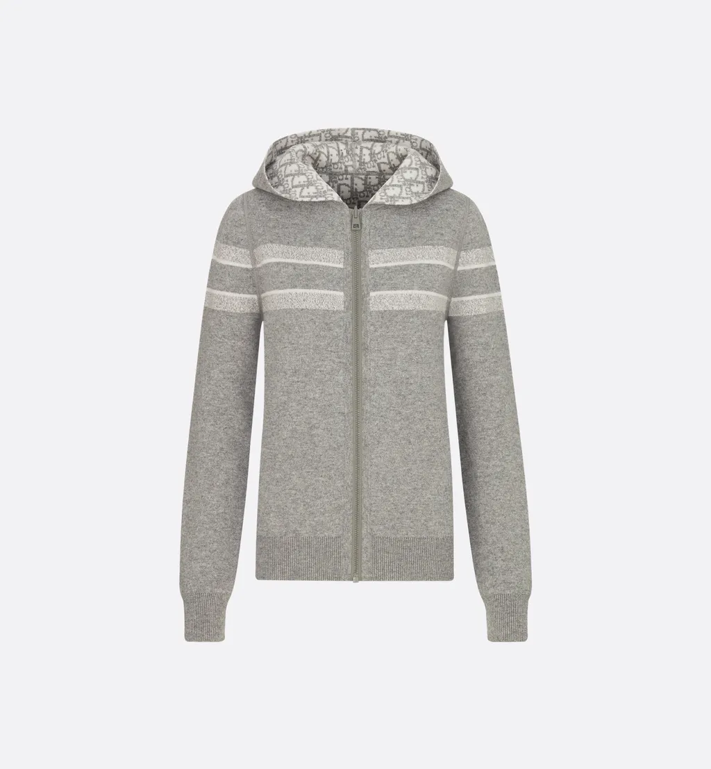 Reversible Zipped Cardigan With Hood
