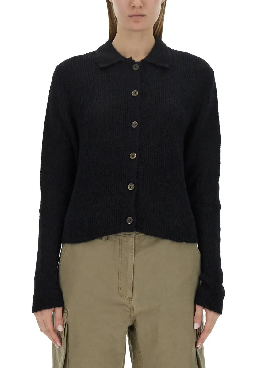 Our Legacy Mazzy Long Sleeved Ribbed-Knit Cardigan
