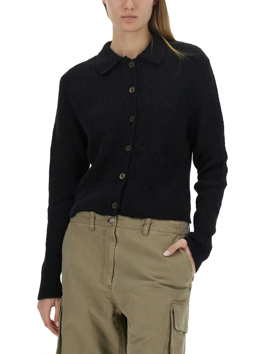 Our Legacy Mazzy Long Sleeved Ribbed-Knit Cardigan