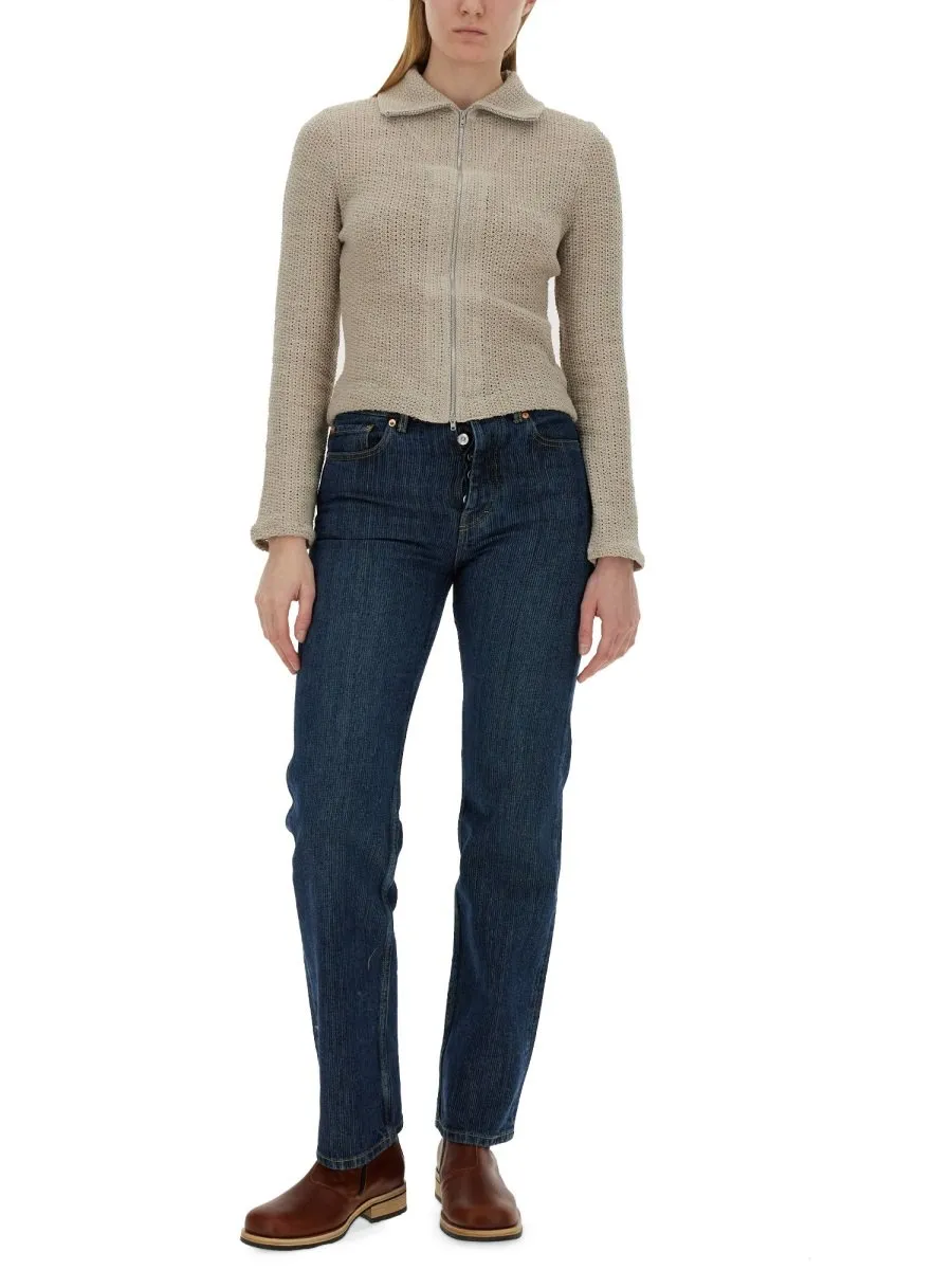 Our Legacy Slim Zip Long Sleeve Jumper
