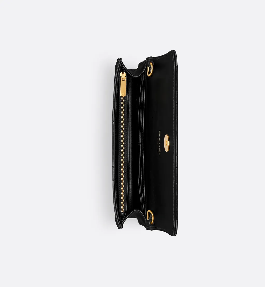 Dior Caro Pouch With Chain And Crystals
