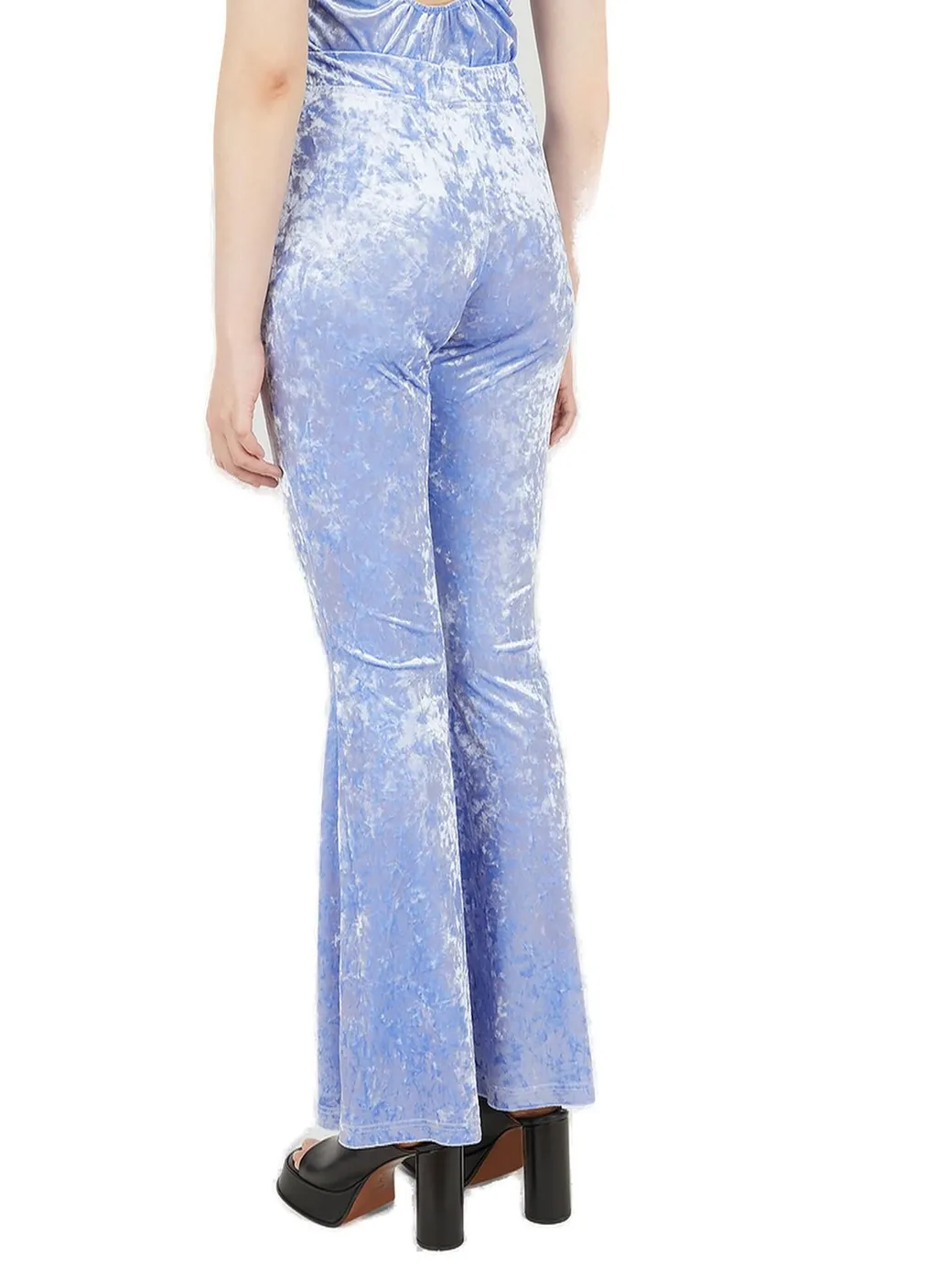 P.A.M. High Waist Flared Velvet Trousers