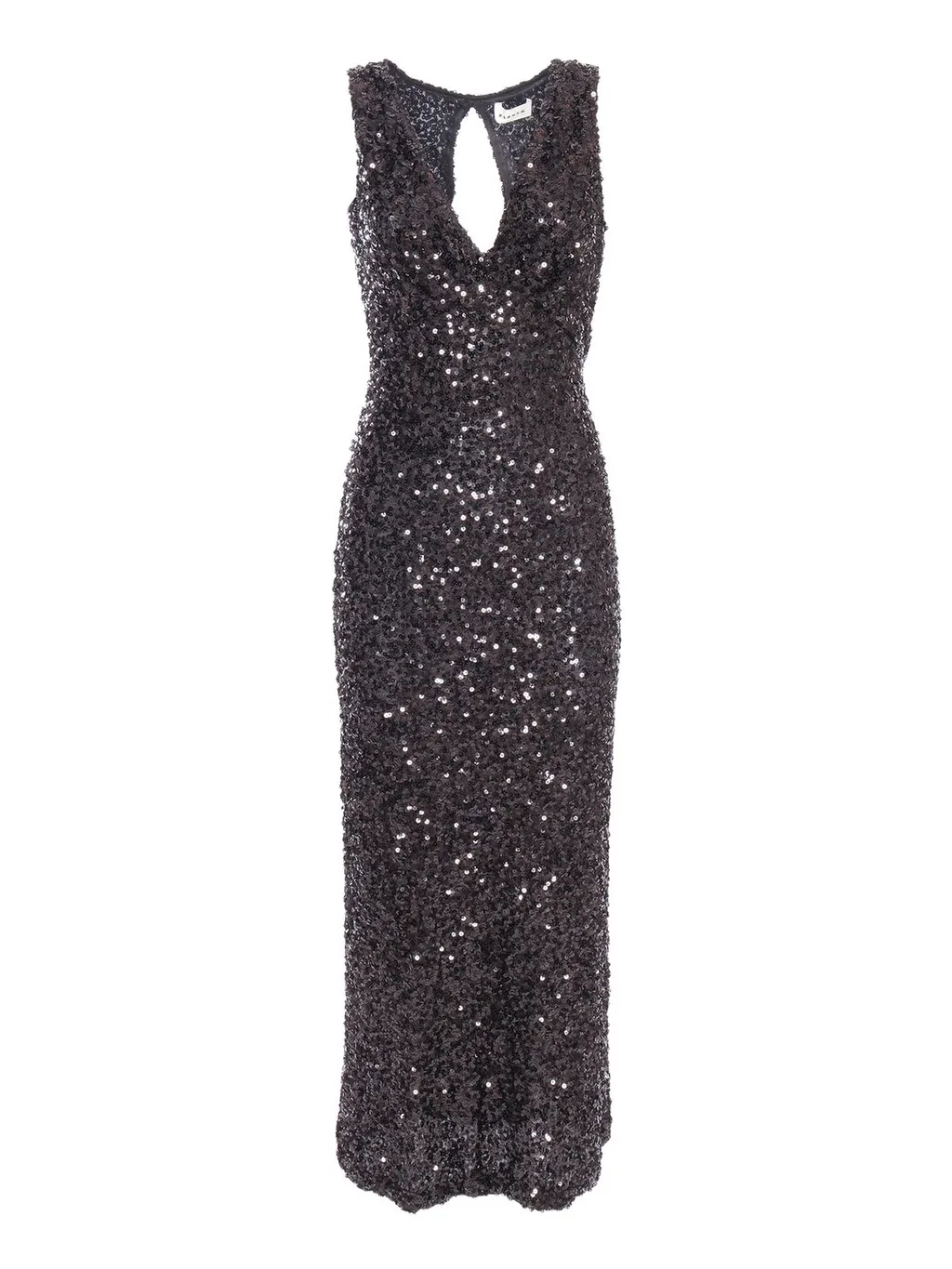 P.A.R.O.S.H. Sequin-Embellished V-Neck Sleeveless Dress