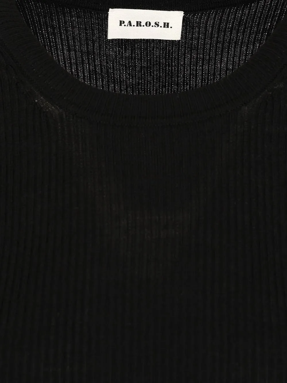 P.A.R.O.S.H. Short-Sleeved Crewneck Ribbed Top