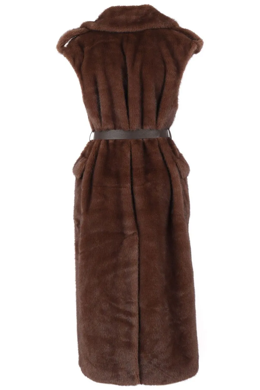 P.A.R.O.S.H. Sleeveless Double-Breasted Long Coat