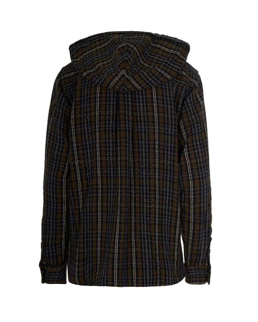 P.A.R.O.S.H. Embellished Hooded Checked Shirt