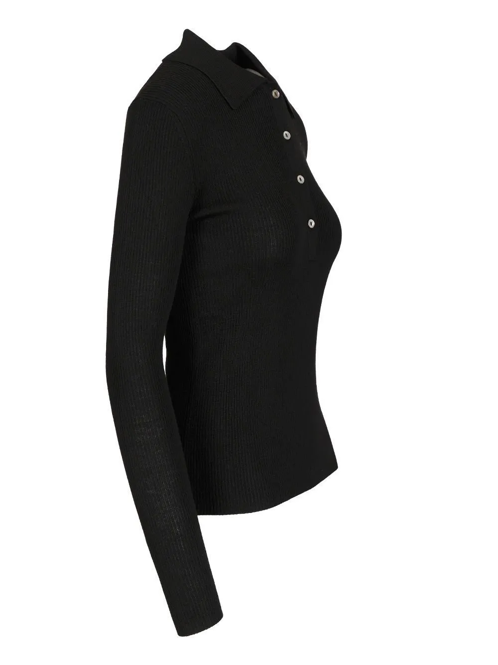 P.A.R.O.S.H. Long Sleeved Ribbed Polo Shirt