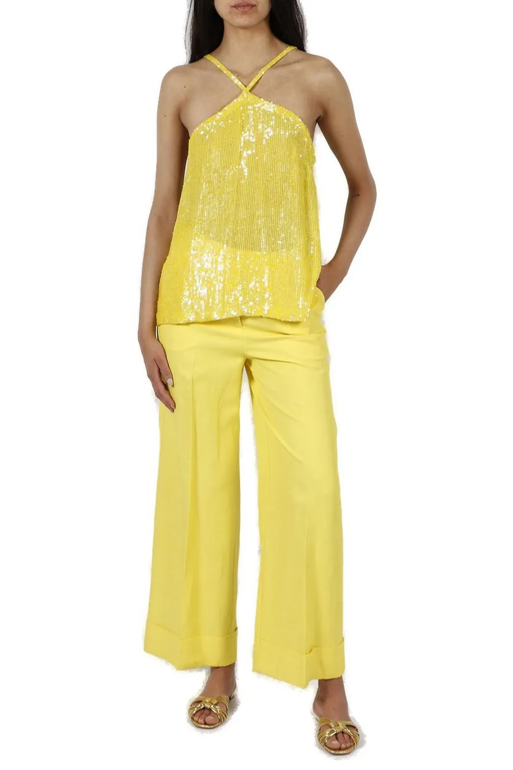 P.A.R.O.S.H. Raisa Pressed Crease Pants