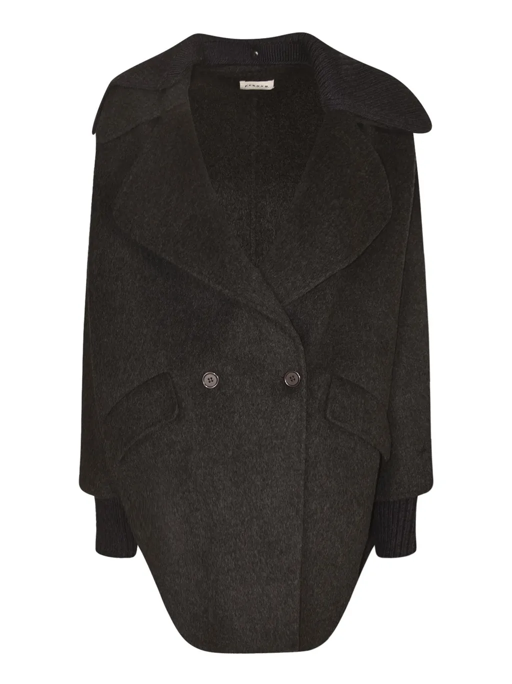P.A.R.O.S.H. Double Breasted Ribbed-Cuff Coat
