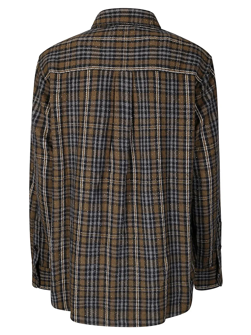 P.A.R.O.S.H. Checkered Collared Long-Sleeve Shirt
