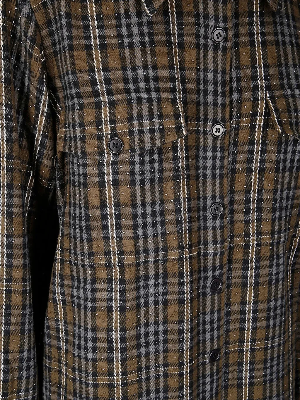 P.A.R.O.S.H. Checkered Collared Long-Sleeve Shirt