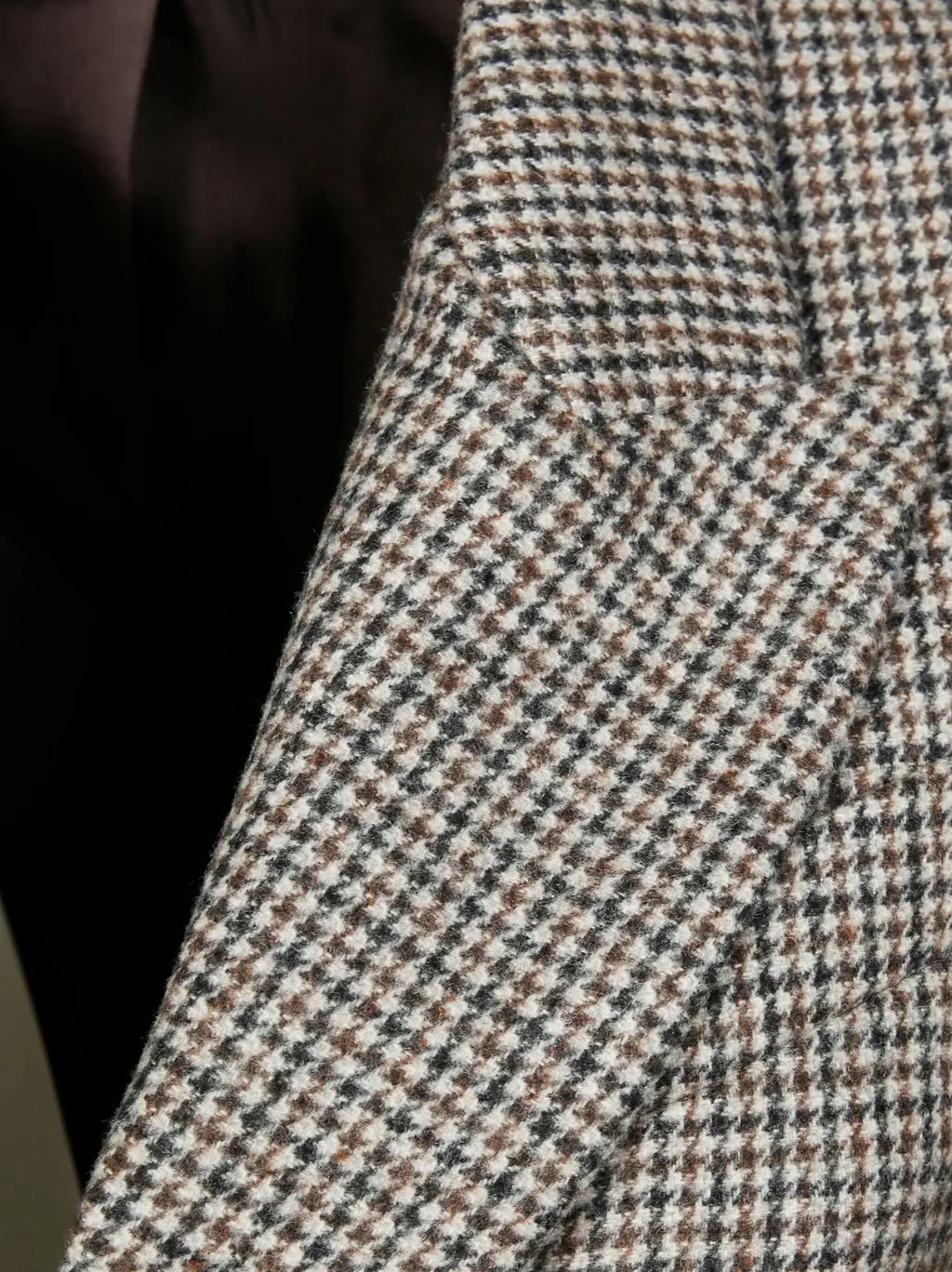 P.A.R.O.S.H. Houndstooth Printed Double-Breasted Tailored Blazer