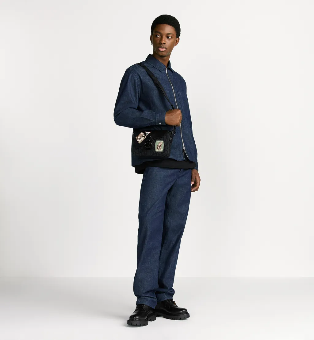 Small Saddle Messenger Bag With Flap