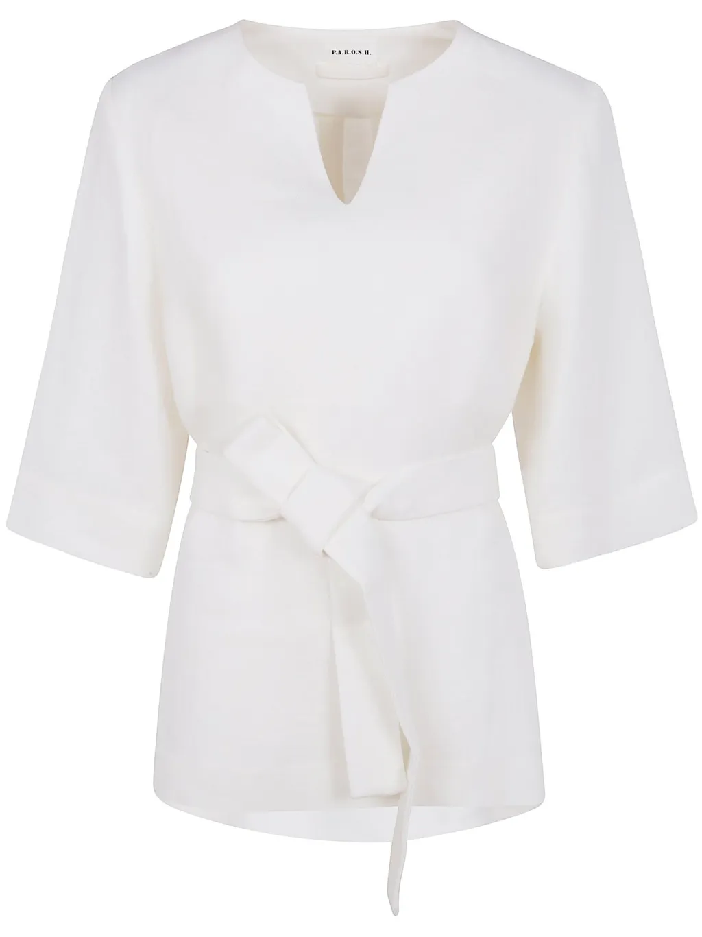 P.A.R.O.S.H. V-Neck Belted Blouse